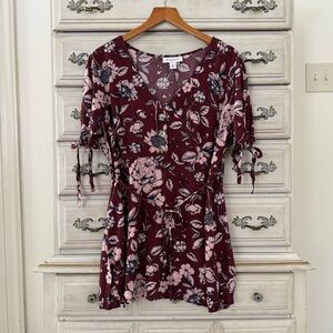 Motherhood Maternity Floral Blouse Top